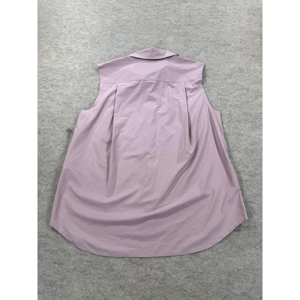 Athleta Everlasting Tank Top Womens Medium Smoked Mauve Sleeveless Button Front